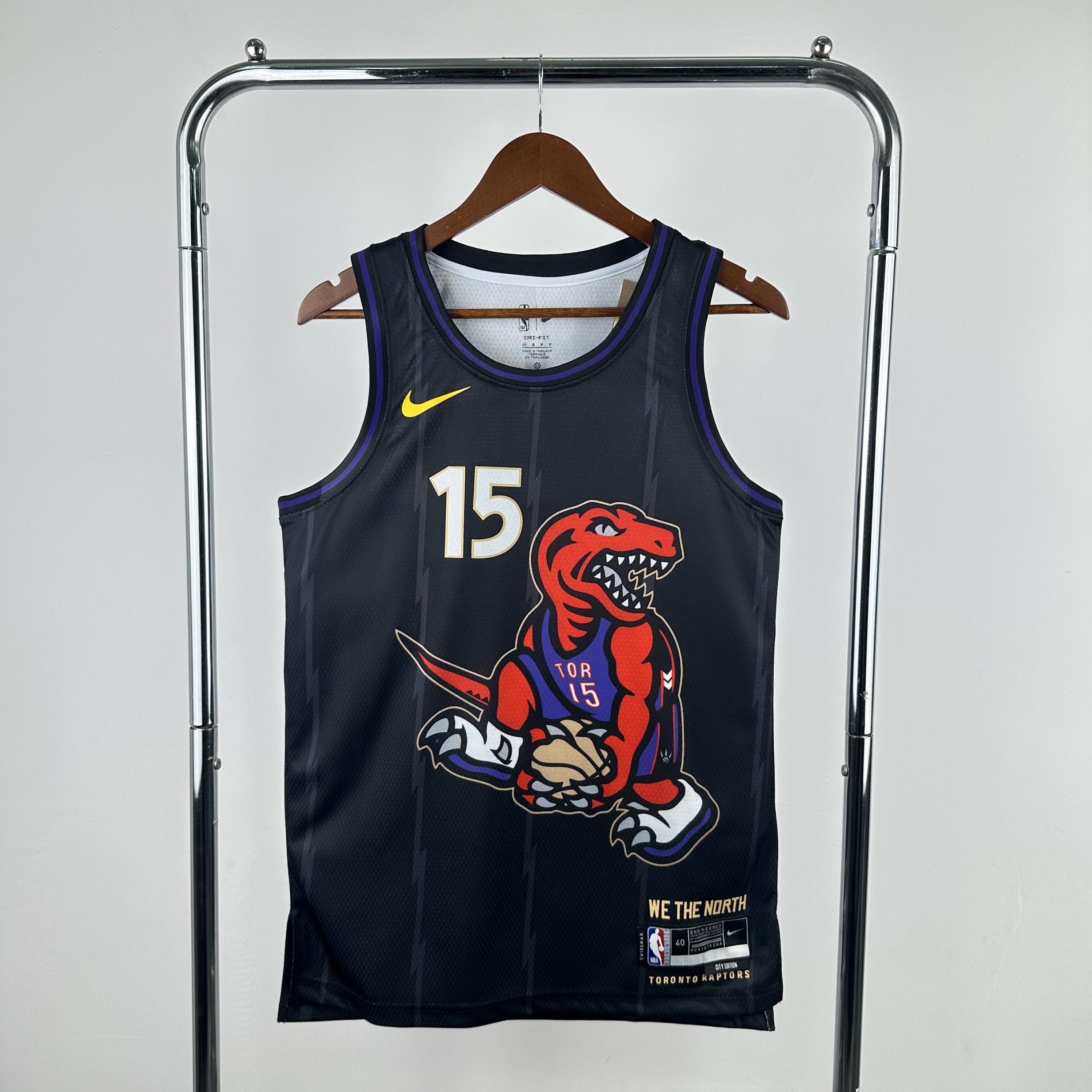 Men Toronto Raptors 15 Carter black NBA Nike 2024 25 Season Jerseys